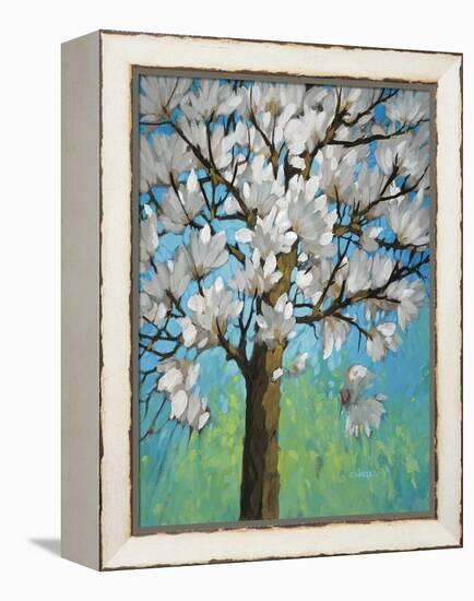 Magnolia in Bloom 1-J Charles-Framed Stretched Canvas