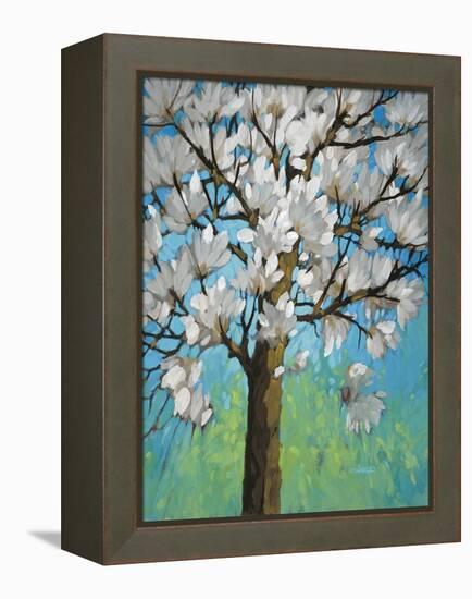 Magnolia in Bloom 1-J Charles-Framed Stretched Canvas