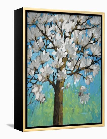 Magnolia in Bloom 1-J Charles-Framed Stretched Canvas