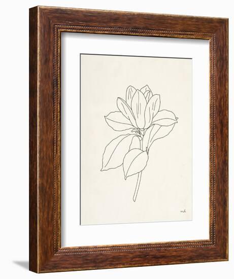 Magnolia Line Drawing-Moira Hershey-Framed Premium Giclee Print