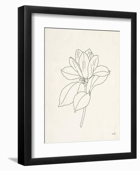 Magnolia Line Drawing-Moira Hershey-Framed Premium Giclee Print