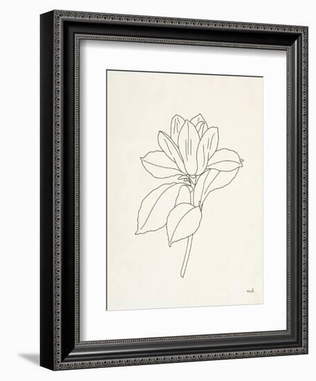 Magnolia Line Drawing-Moira Hershey-Framed Premium Giclee Print