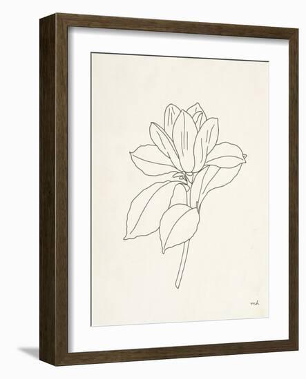 Magnolia Line Drawing-Moira Hershey-Framed Art Print