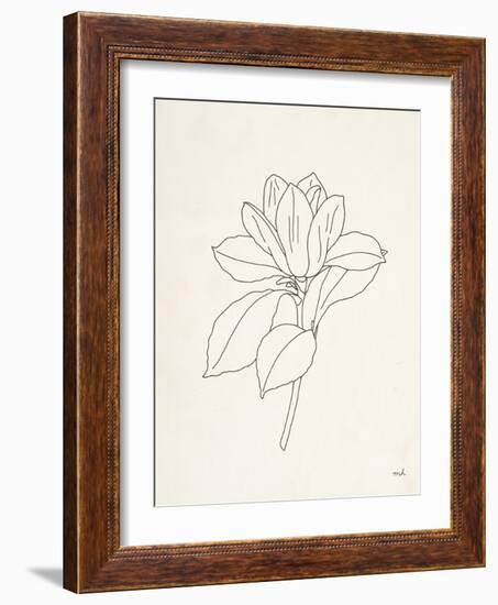 Magnolia Line Drawing-Moira Hershey-Framed Art Print