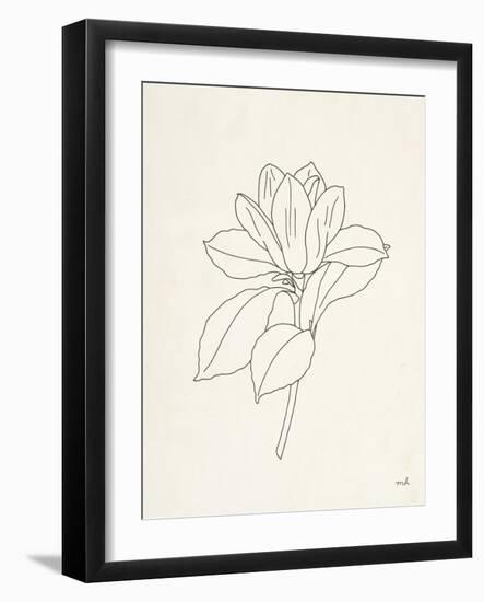 Magnolia Line Drawing-Moira Hershey-Framed Art Print