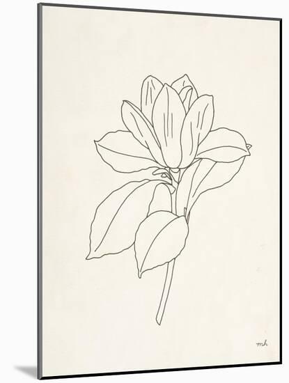 Magnolia Line Drawing-Moira Hershey-Mounted Art Print