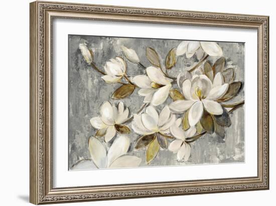 Magnolia Simplicity Neutral Gray-Silvia Vassileva-Framed Art Print