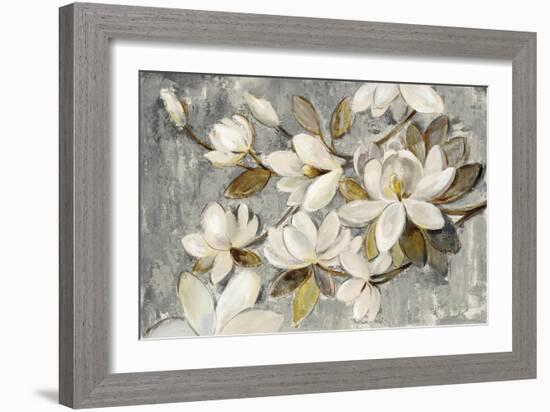 Magnolia Simplicity Neutral Gray-Silvia Vassileva-Framed Art Print