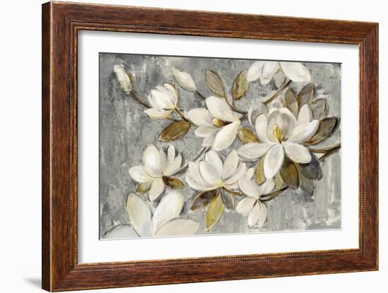 Magnolia Simplicity Neutral Gray-Silvia Vassileva-Framed Art Print