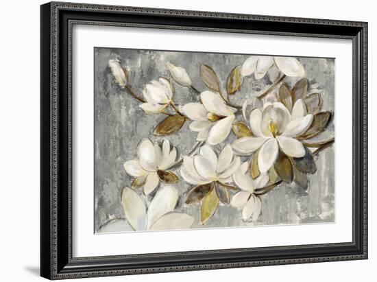 Magnolia Simplicity Neutral Gray-Silvia Vassileva-Framed Art Print