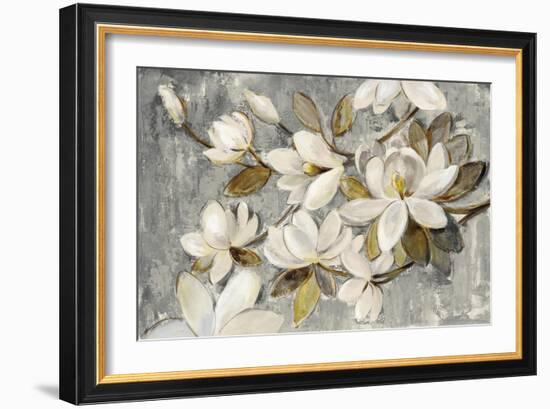 Magnolia Simplicity Neutral Gray-Silvia Vassileva-Framed Art Print