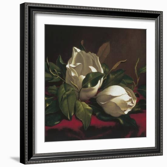 Magnolia Still Life I (detail)-Martin Johnson Heade-Framed Giclee Print