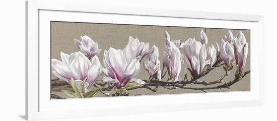 Magnolia Swathe-Sarah Caswell-Framed Art Print