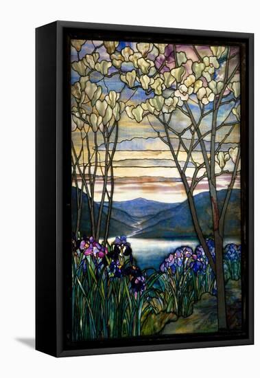 Magnolias and Irises, C.1908 (Leaded Favrile Glass)-Louis Comfort Tiffany-Framed Premier Image Canvas