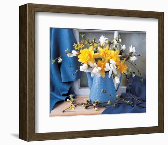 Magnolias and Narcissus-null-Framed Art Print