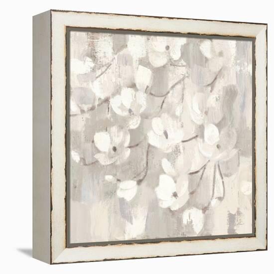 Magnolias in Spring I Neutral-Albena Hristova-Framed Stretched Canvas