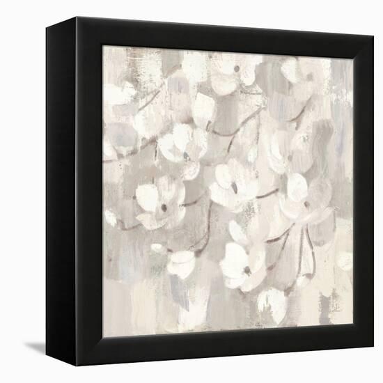 Magnolias in Spring I Neutral-Albena Hristova-Framed Stretched Canvas