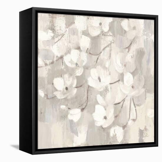 Magnolias in Spring I Neutral-Albena Hristova-Framed Stretched Canvas