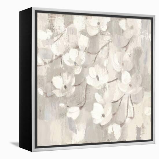 Magnolias in Spring I Neutral-Albena Hristova-Framed Stretched Canvas