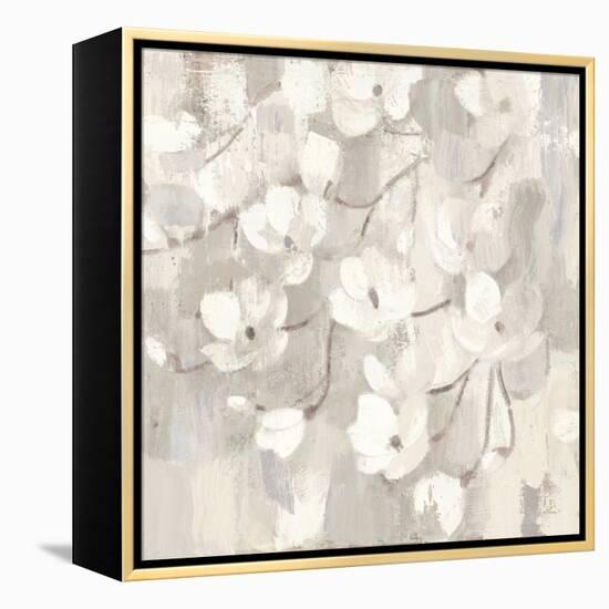 Magnolias in Spring I Neutral-Albena Hristova-Framed Stretched Canvas