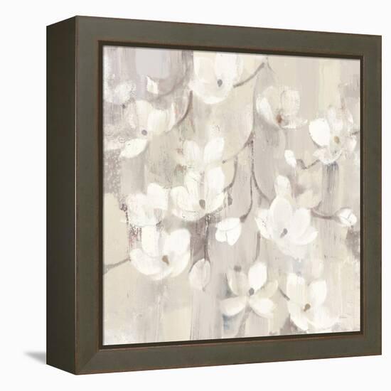 Magnolias in Spring II Neutral-Albena Hristova-Framed Stretched Canvas