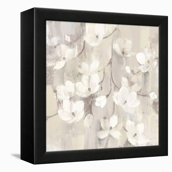 Magnolias in Spring II Neutral-Albena Hristova-Framed Stretched Canvas