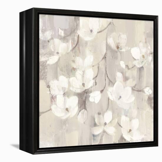 Magnolias in Spring II Neutral-Albena Hristova-Framed Stretched Canvas