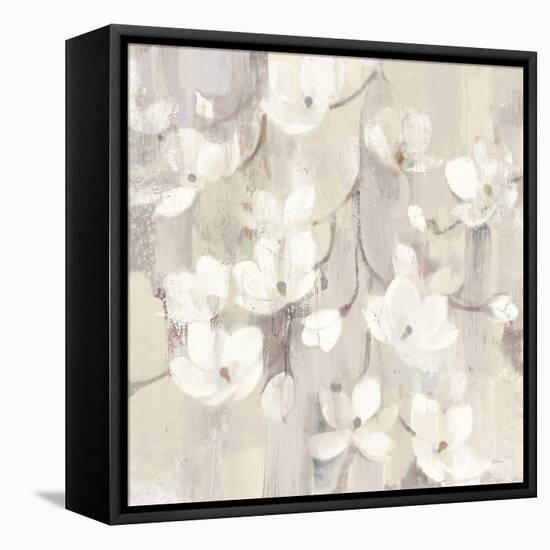 Magnolias in Spring II Neutral-Albena Hristova-Framed Stretched Canvas