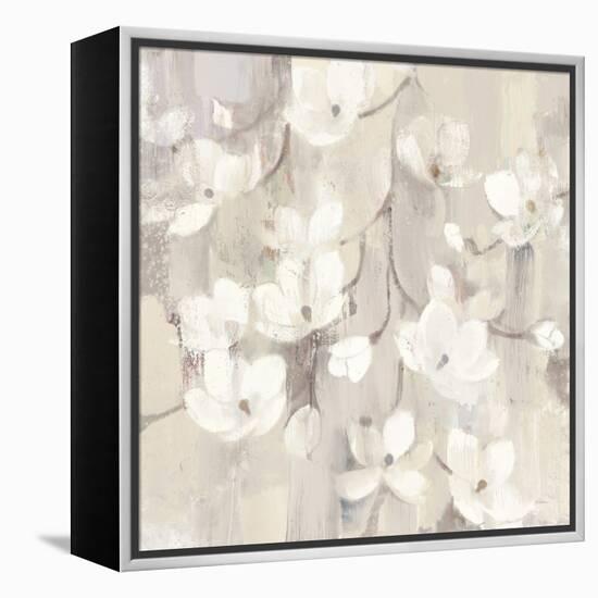 Magnolias in Spring II Neutral-Albena Hristova-Framed Stretched Canvas