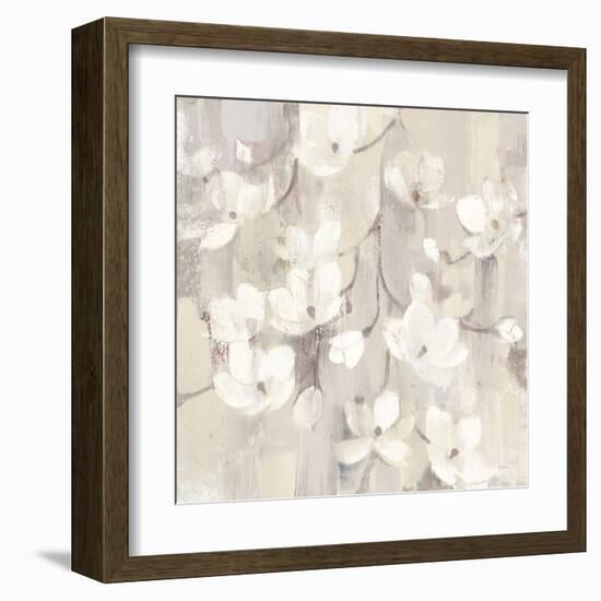 Magnolias in Spring II Neutral-Albena Hristova-Framed Art Print