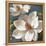 Magnolias on Blue I-Lanie Loreth-Framed Stretched Canvas