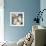 Magnolias on Blue I-Lanie Loreth-Framed Art Print displayed on a wall