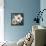 Magnolias on Blue II-Lanie Loreth-Framed Stretched Canvas displayed on a wall