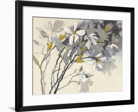 Magnolias Yellow Gray-Shirley Novak-Framed Art Print