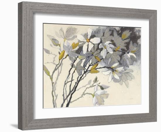 Magnolias Yellow Gray-Shirley Novak-Framed Art Print