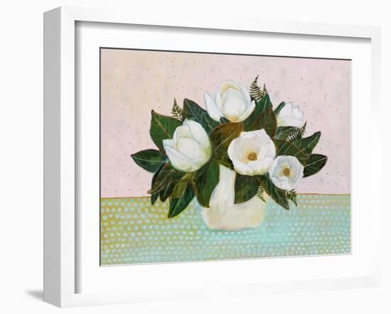 Magnolias-null-Framed Art Print