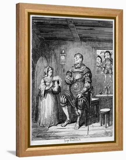 Magog's Courtship, 1840-George Cruikshank-Framed Premier Image Canvas