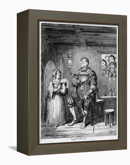 Magog's Courtship, 1840-George Cruikshank-Framed Premier Image Canvas