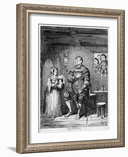 Magog's Courtship, 1840-George Cruikshank-Framed Giclee Print