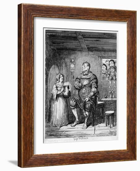 Magog's Courtship, 1840-George Cruikshank-Framed Giclee Print