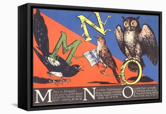 Magpie, Nightingale and Owl-null-Framed Stretched Canvas