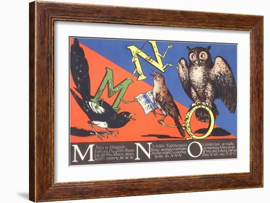 Magpie, Nightingale and Owl-null-Framed Premium Giclee Print