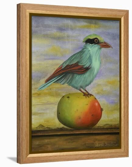 Magpie On A Mango-Leah Saulnier-Framed Premier Image Canvas
