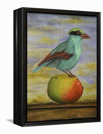 Magpie On A Mango-Leah Saulnier-Framed Premier Image Canvas