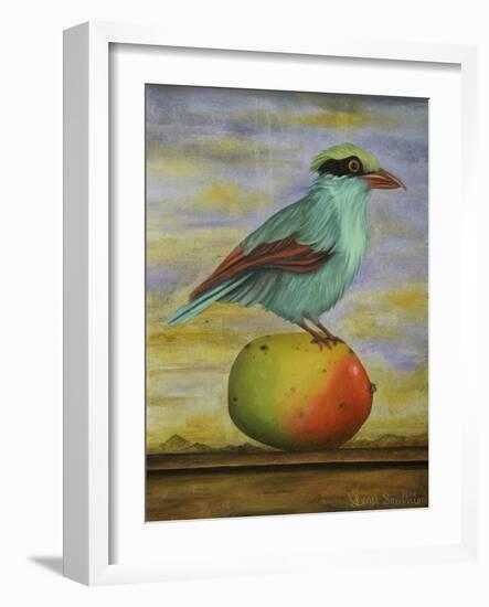 Magpie On A Mango-Leah Saulnier-Framed Giclee Print