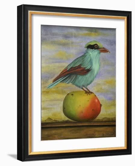 Magpie On A Mango-Leah Saulnier-Framed Giclee Print