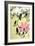 Magpie with Pink and White Magnolia Blossoms-Koson Ohara-Framed Giclee Print