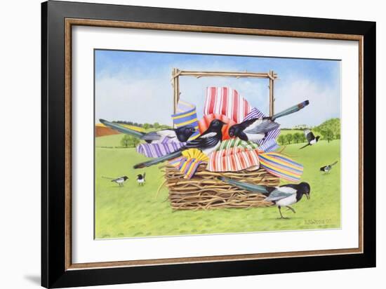 Magpies, 1990-E.B. Watts-Framed Giclee Print