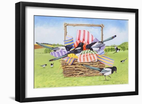 Magpies, 1990-E.B. Watts-Framed Giclee Print