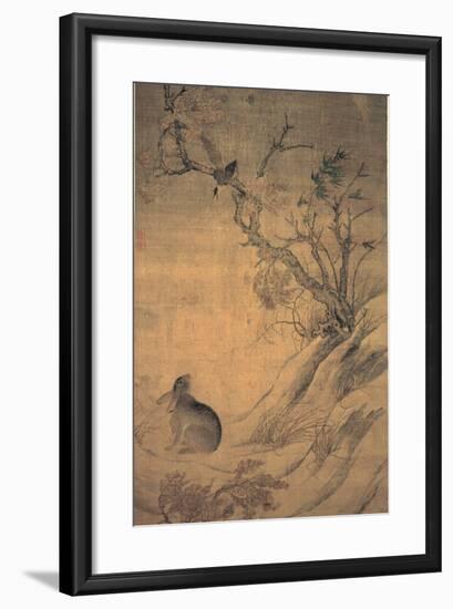 Magpies and Hare-null-Framed Giclee Print